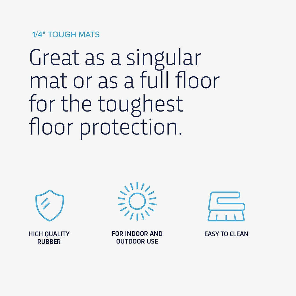 Flooring Inc's 1/4" Thick Tough Rubber Flooring Roll | Flexible Recycled Rubber Floor Mats for Home Gym | Heavy Duty Rubber Mat for Home Gyms, Sheds, Horse Stall Mat or Trailer