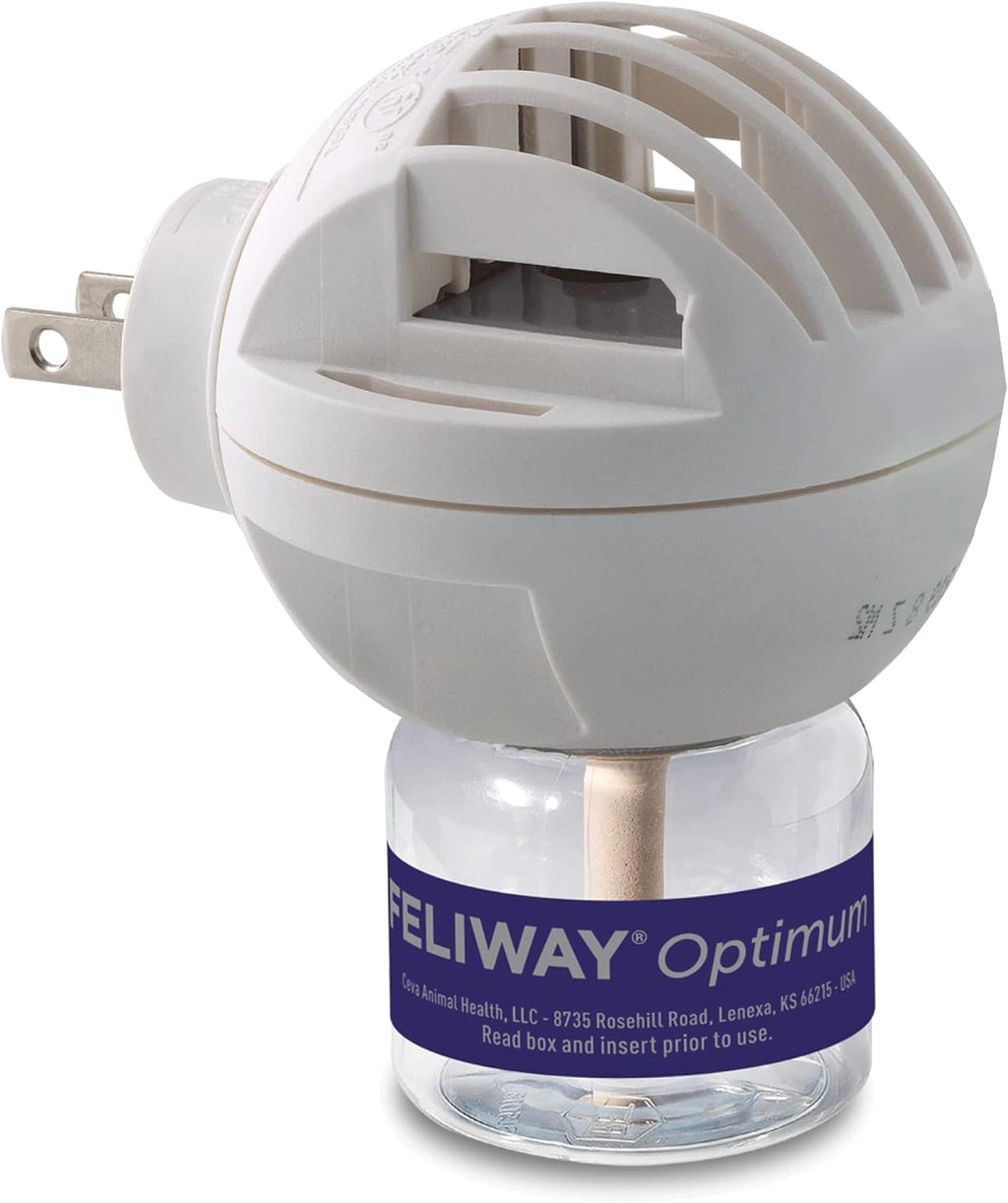 FELIWAY Optimum Cat, Enhanced Calming Pheromone Diffuser, 30 Day Starter Kit (48 mL), Translucent (Pack of 2)