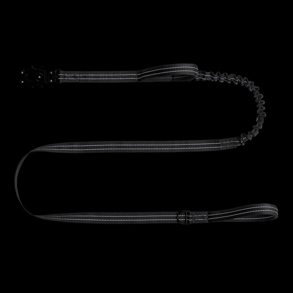 ICEFANG Tactical Dog Leash,K9 Training Walking Bungee Lead with 2 Control Handle,Heavy Duty Quick Release Metal Clasp,for Medium Large Breed (Reflective Grey, 6 FT)