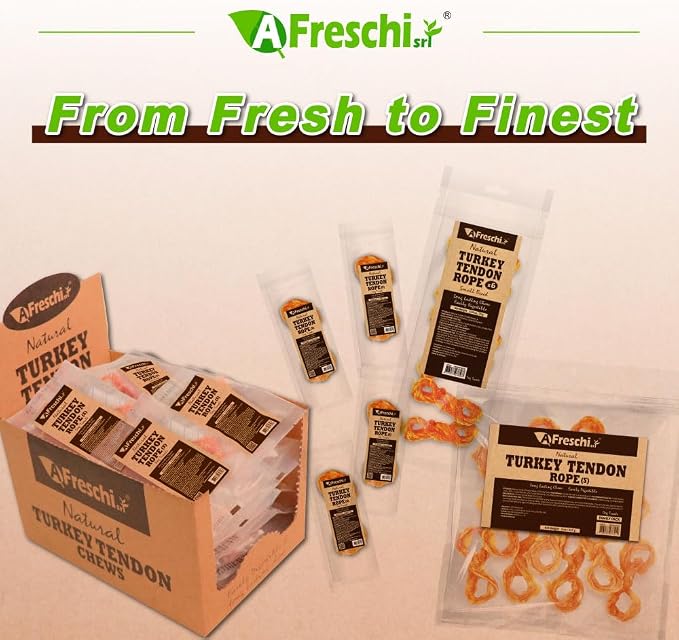 A Freschi srl Turkey Tendons for Dogs, USA-Sourced Human Grade, Rawhide-Free - Image 8