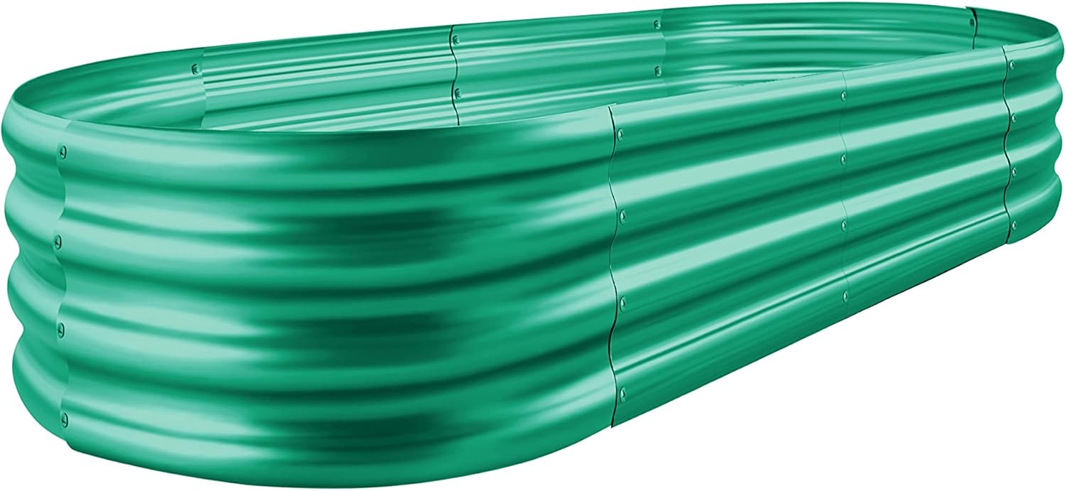 Land Guard Green Raised Bed, 6×3 ft Elevated Planter Box, Raised Beds for Gardening Vegetables（Green）…