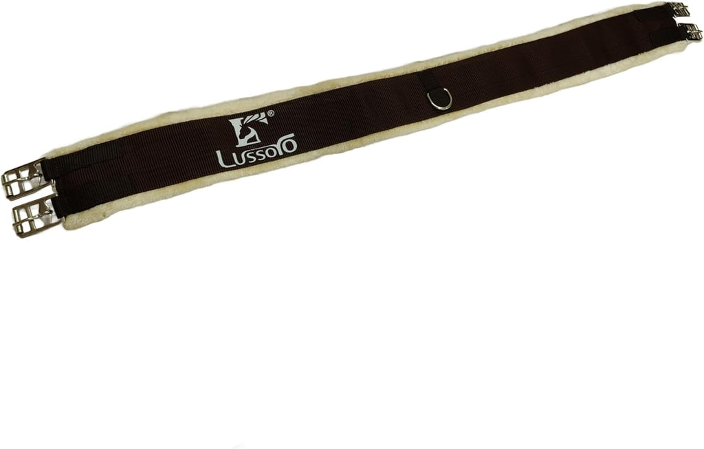 English Girth for Horse English Girth with Fleece Lightweight Horse Girth for English Saddle Size 42 (Brown)