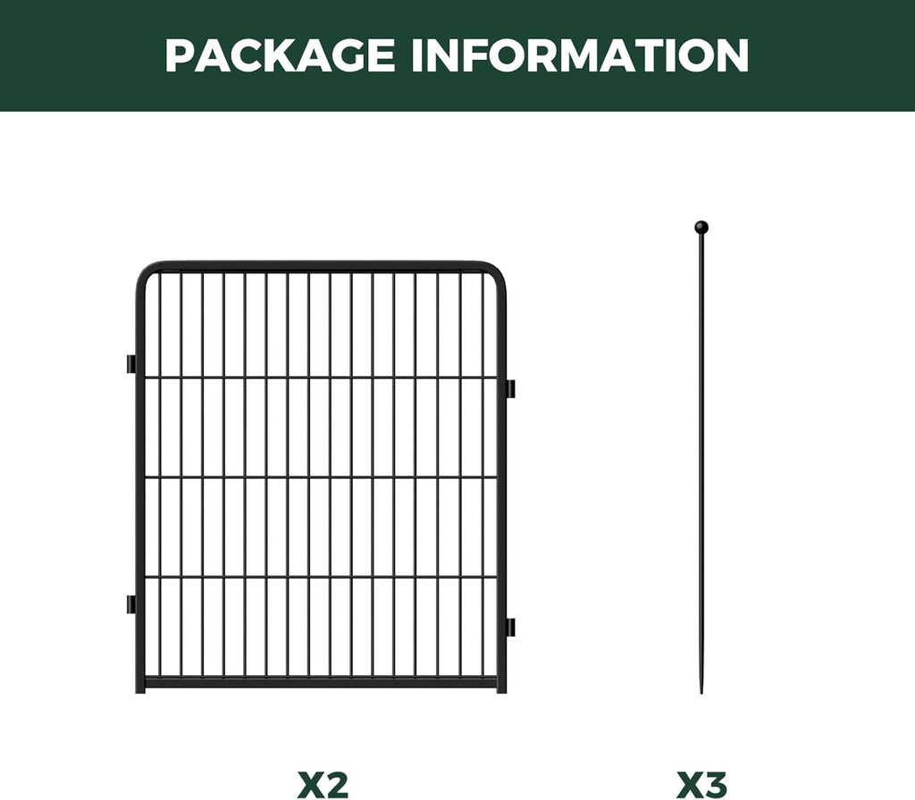 FXW Rollick Unleashed Dog Playpen for Indoor, Yard, RV Camping, 32 inch 2 Panels for Small and Medium Dogs, Black│Patented