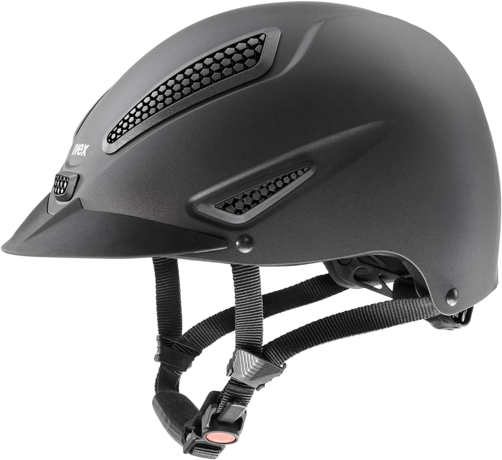 uvex perfexxion II Horse Riding Helmet for Women & Men, Black - Adjustable & Excellent Ventilated Helmet