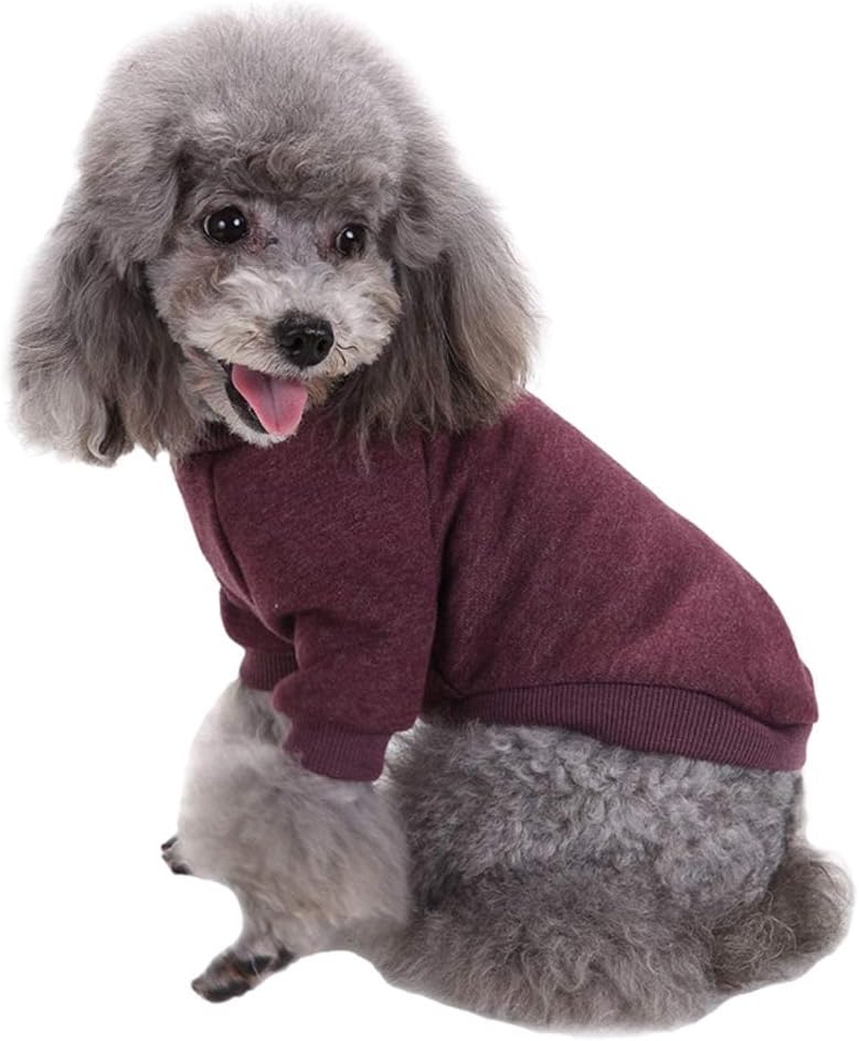 Jecikelon Dog Clothes Dogs Sweater Soft Puppies Clothing Winter Puppy Sweaters Warm Outfit for Dogs Small XXS XS Cat Apparel (Brown, XL)