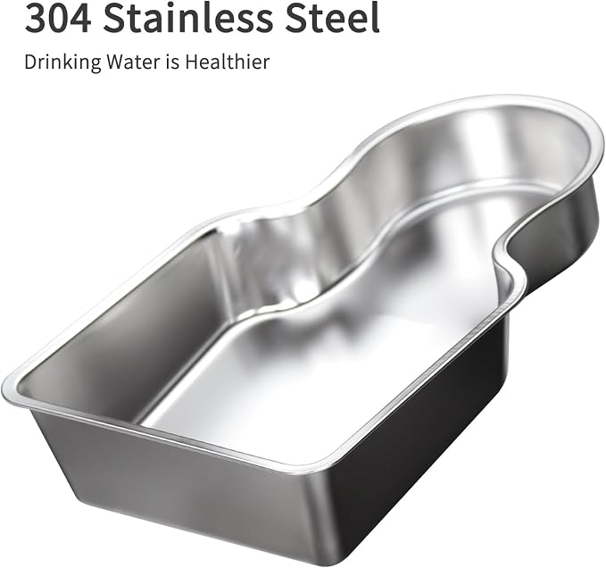 RIZZARI Stainless Steel Pet Water Feeder: 10L Large Gravity Waterer, Less - Image 5
