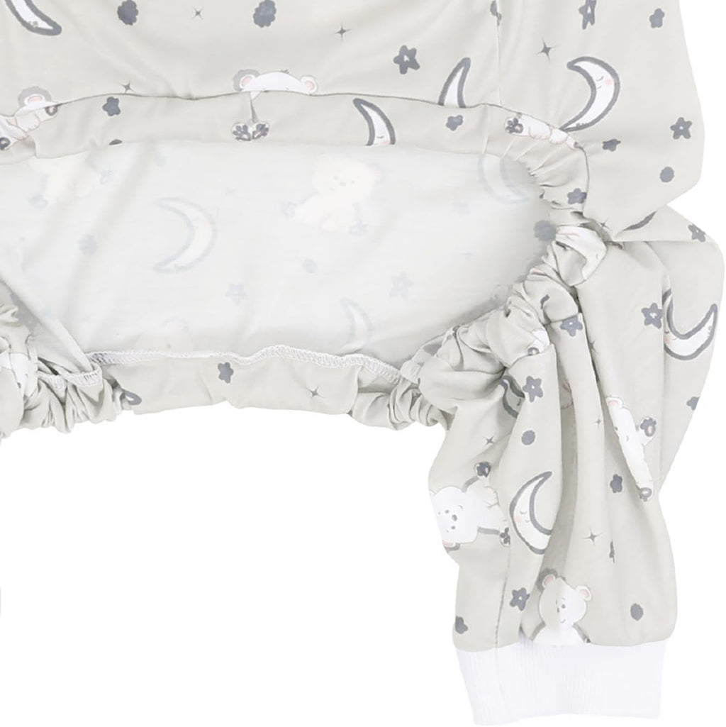 HDE Dog Pajamas One Piece Jammies Jumpsuit Pet Clothes Outfit Stretchy Lightweight Comfy Shirt Pjs for M-3XL Dogs Goodnight Polar Bears - M