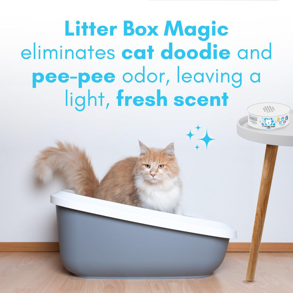 Cat Deodorizer Jar (16 Oz, Pack of 3) Fresh Scent - Air Freshener for Pet Smells from Litter Box - Odor Removing Litterbox Gel In A Jar - Odor Eliminator to Freshen Air