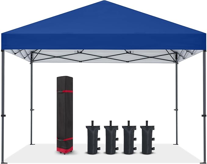 COOSHADE Durable Easy Pop Up Canopy Tent 12x12Ft(RoyalBlue)