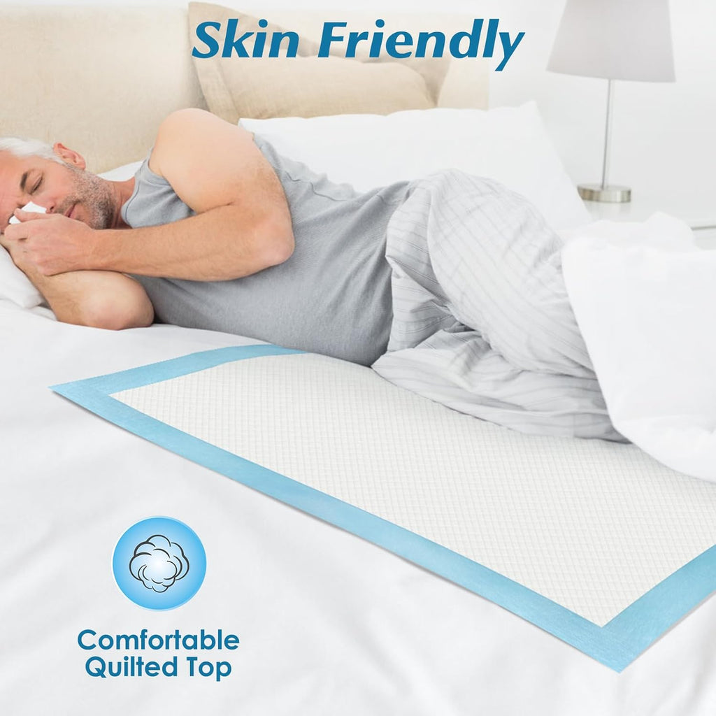 50 Count 36" x 36" Super Absorbency Disposable Underpads - Leakproof Quick Drying Pads for Baby, Puppy & Adults, Bed Pads, Incontinence & Dog Pee