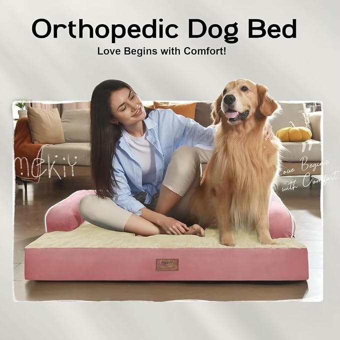 Large Dog Bed Orthopedic Washable: Beds Bolster - Image 7