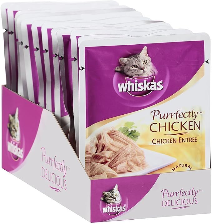 Whiskas Purrfectly Chicken Wet Cat Food Chicken Entree Flavor 3 Ounces - Image 2