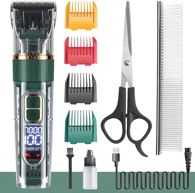 Dog Hair Clippers, Dog Grooming Clippers Kit by JAVENYIMAN