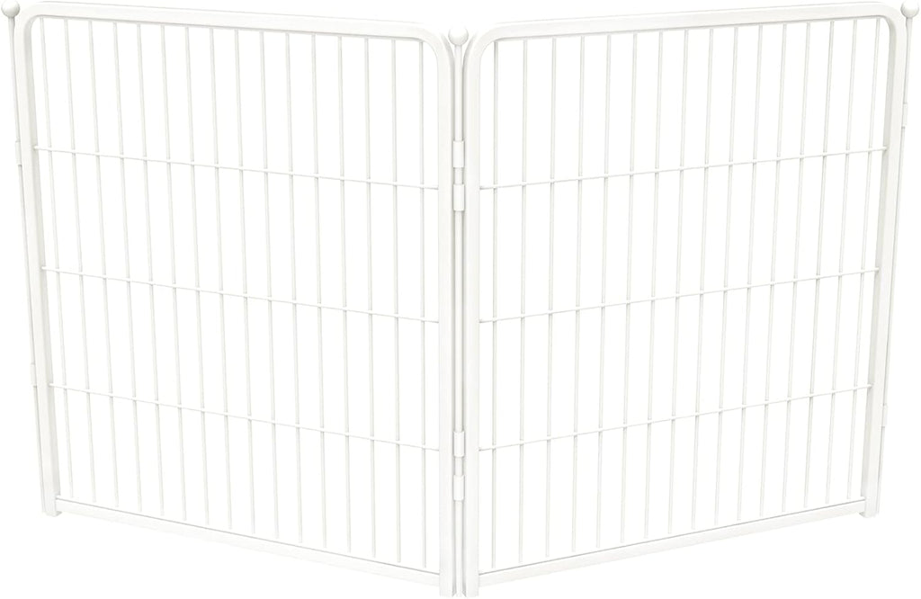 FXW Homeplus Unleashed Indoor Dog Playpen - Stress-Free and Safe Play, Heavy Duty 32 Inch 2 Wire Panels Dog Pen for Puppy and Small Dogs, White│Patented