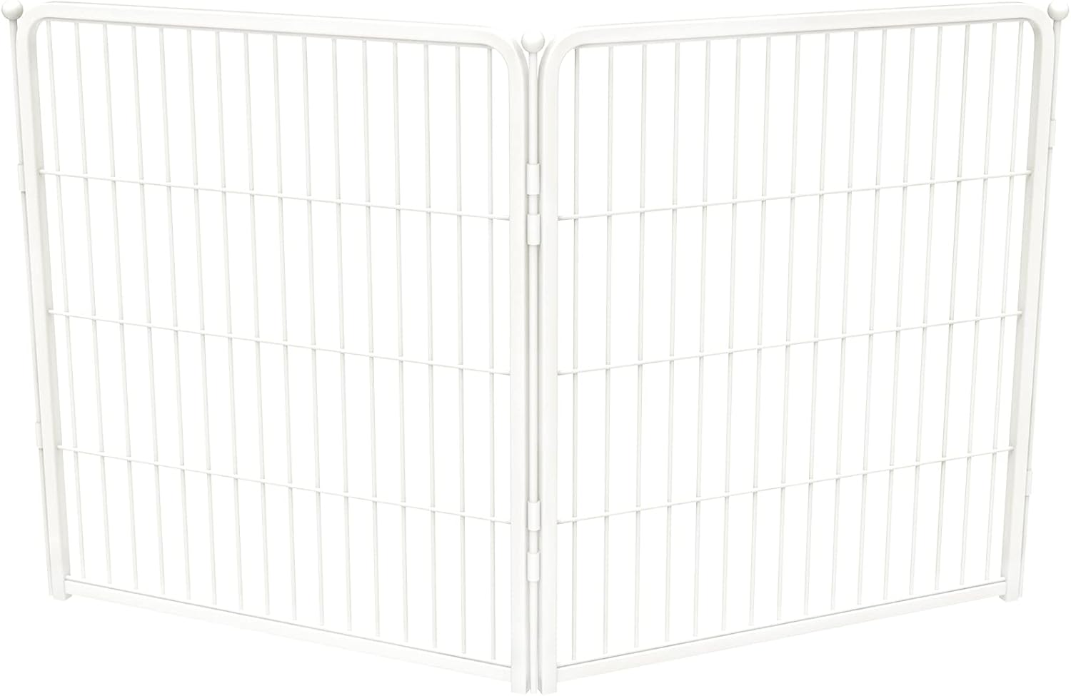 FXW Homeplus Unleashed Indoor Dog Playpen - Stress-Free and Safe Play, Heavy Duty 32 Inch 2 Wire Panels Dog Pen for Puppy and Small Dogs, White│Patented