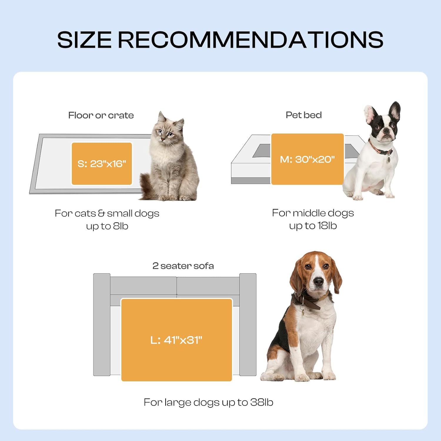Luciphia 1 Pack 3 Calming Dog Blanket Fluffy Premium Fleece Pet Blankets Soft Sherpa Throw for Dogs Puppy Cat Haze Blue Small (23" x16")