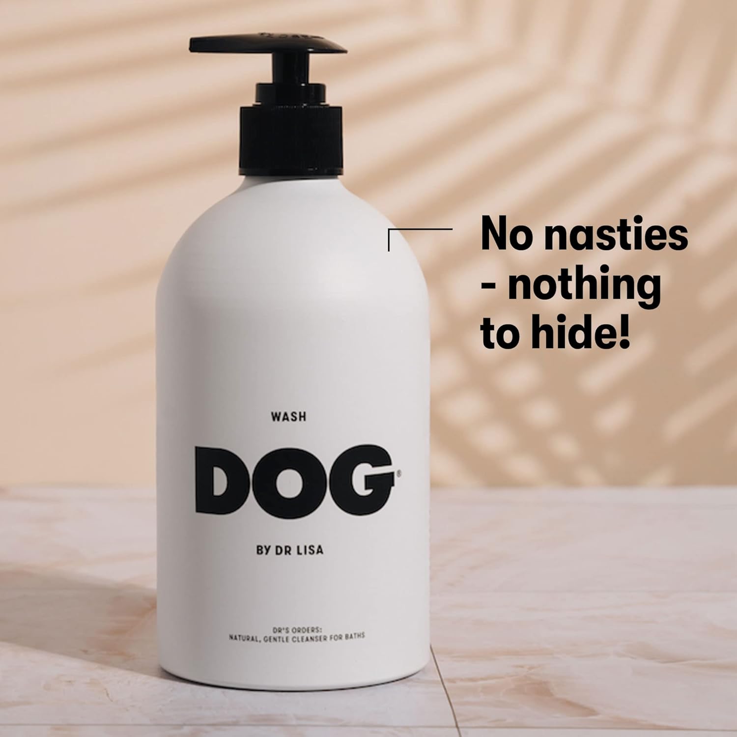 DOG by Dr. Lisa - Wash - Natural Dog Gentle Cleanser - for Baths, Showers - Plant-Based Essential Oils - Vegan - 16.9oz