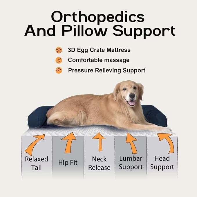 Large Dog Bed Orthopedic Washable - Image 3