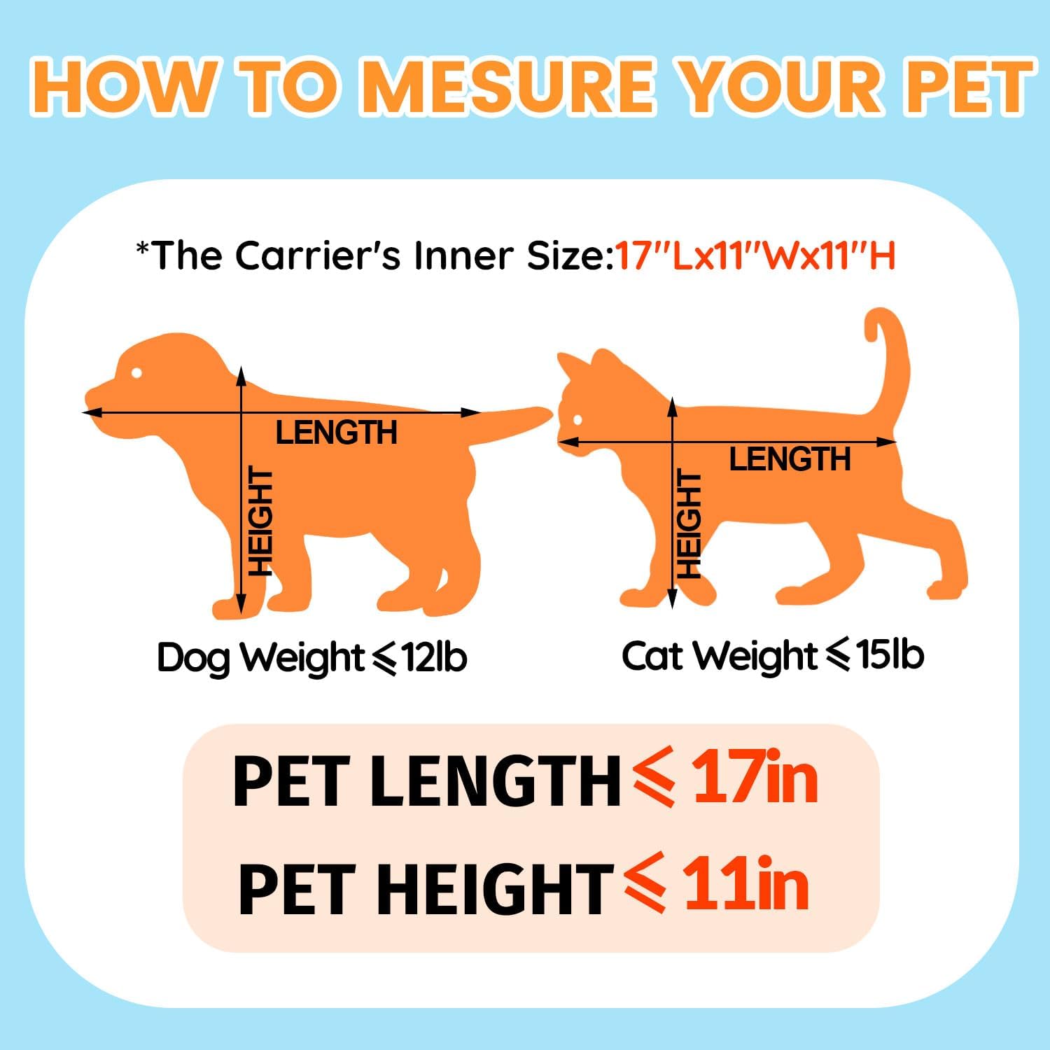 Petskd Top and Side Expandable Pet Carrier 19x13x9 Inches Southwest Allegiant Airlines Approved, Soft-Sided Carrier for Small Dog Under 12 lbs and Large Cat Under 15 lbs(Blue)