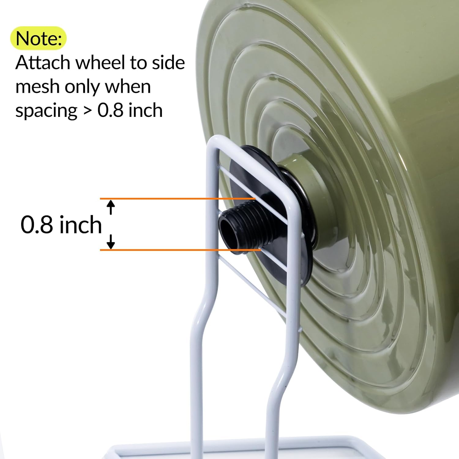 9.5" Silent Hamster Wheel, Exercise, Release Stress, Relieve Anxiety, Adjustable Height Stand, for Syrian Dwarf Hamster, Gerbil, Mice, Small Medium Sized Pets, Green