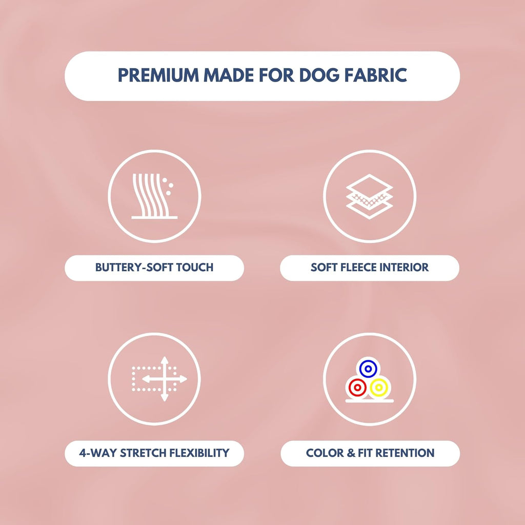 Spark Paws Dog Hoodie – Premium Dog Sweater for Small, Medium, and Large Dogs | Warm Outfits for French Bulldogs, Pitbull, Puppy, Winter Jacket Alternative - Dusty Pink - M