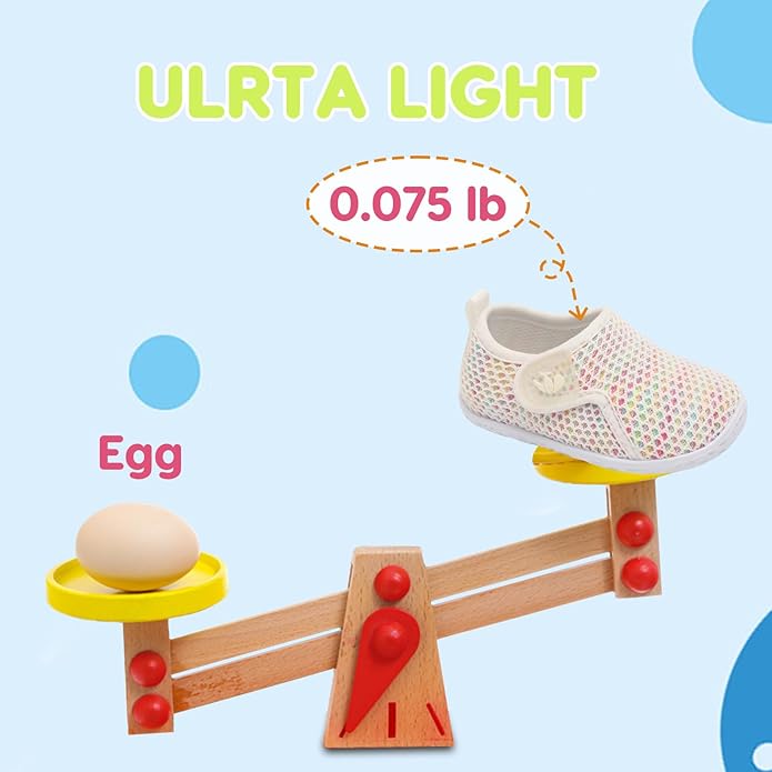 FEETCITY Baby Boys Girls First Walking Shoes Infant Sneakers Crib Shoes Breathable Lightweight Slip On Shoes