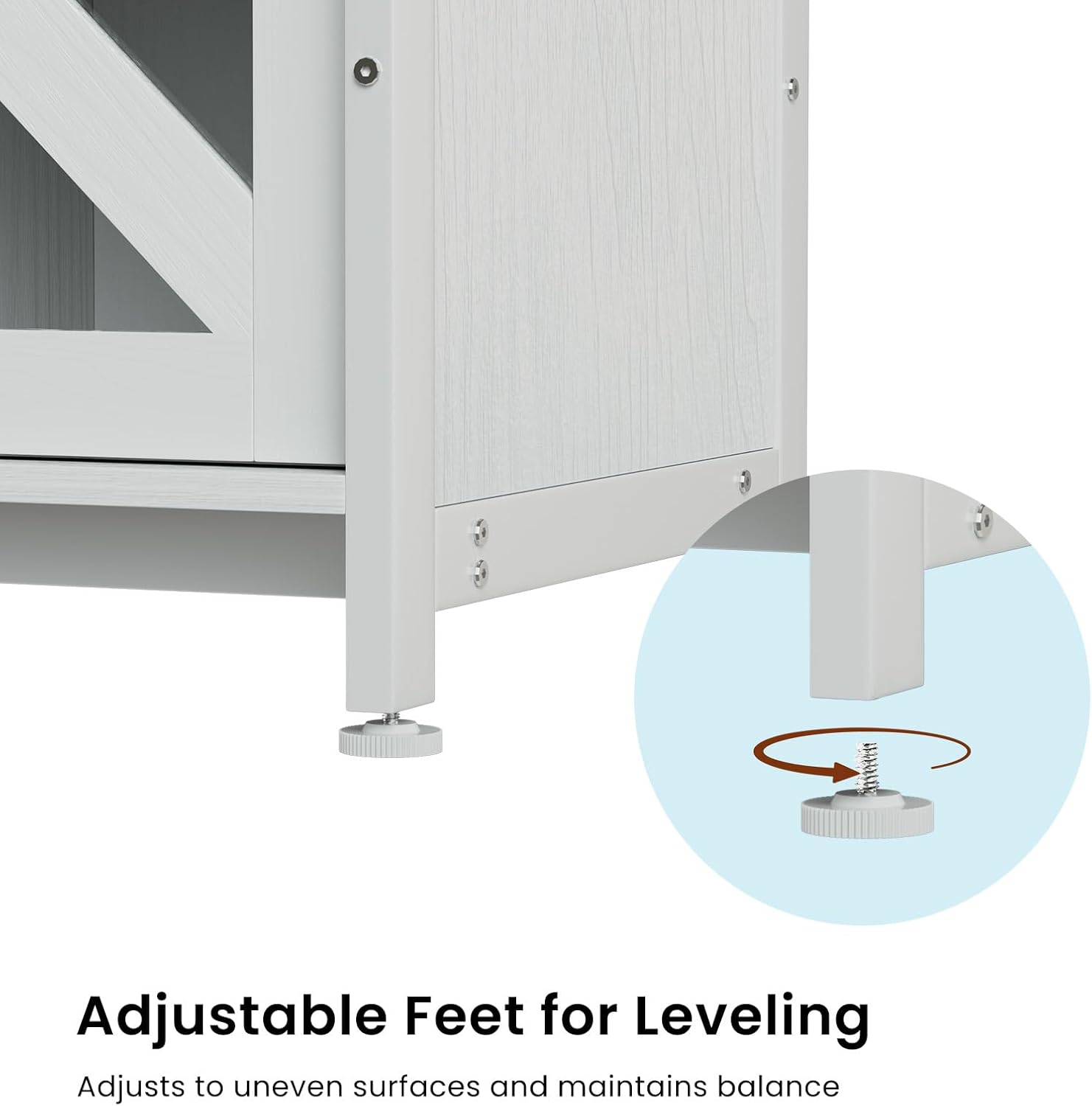 55-75 Gallon Aquarium Stand Heavy Duty Steel Frame, Fish Tank Cabinet with Accessories Storage for Reptile Terrarium & Turtle Tank - 1000lbs Capacity (White)
