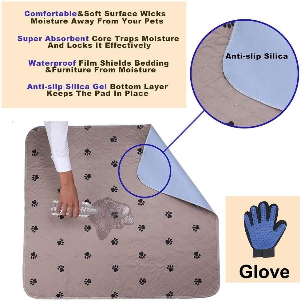 Washable Dog Pee Pads 72"X96",Puppy Pads,Reusable Pet Training Pads,Waterproof Pet Pads for Dog Bed Mat,Super Absorbing Whelping Pads