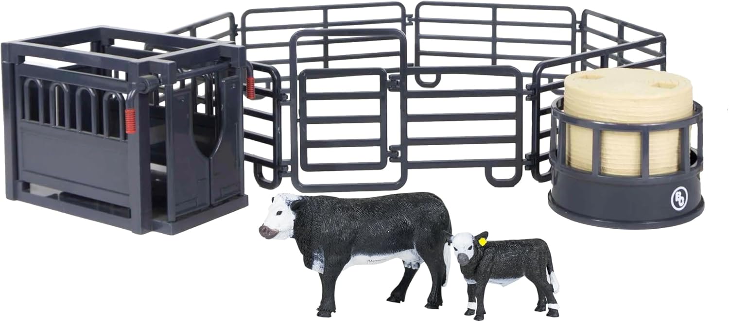 Big Country Toys 12-Piece Ranch Set - Farm Animal Toys for 3 Year Old Boys and Girls - Toy Figures & Playsets