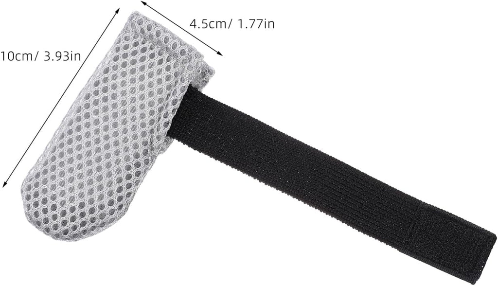 4Pcs Cat Nail Caps, Cats Booties Mittens Paw Covers Caps Shoes for Bathing Shaving Checking Nail Cutting, Pet Grooming Socks AntiScratch Adjustable Pet Claw Protector Foot Sleeves, Grey M