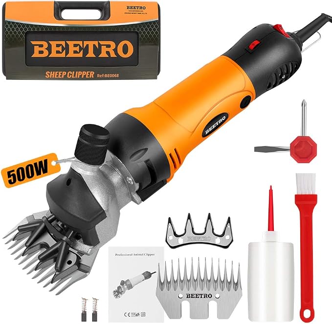 BEETRO 500W Electric Professional Sheep Shears, Animal Grooming Clippers by BEETROUSA