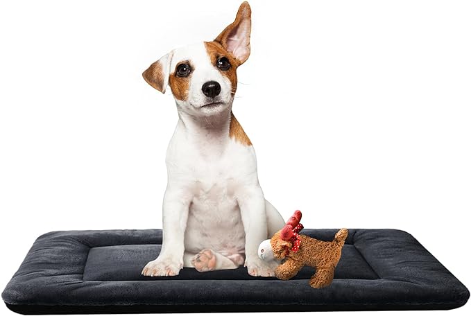 Dog Beds Crate Pad for Medium Dogs Fit Dog Crates, Washable & Anti-Slip Kennel by VERZEY