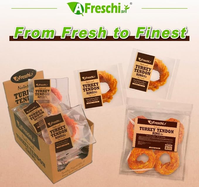 A Freschi srl Turkey Tendons for Dogs, USA-Sourced, Healthy Dog Treats - Image 8