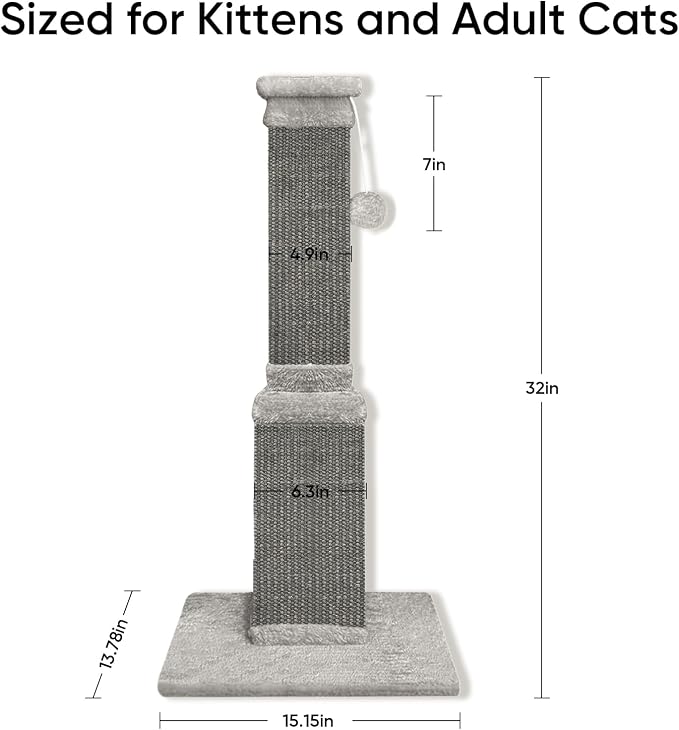 Cat Scratching Post, 32 Inch Cat Scratching Posts - Image 3