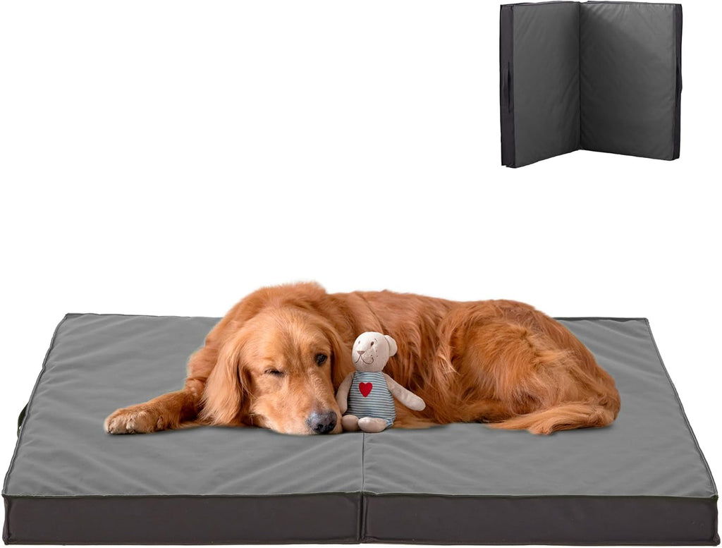 Outdoor Beds for Large Dogs, Waterproof with Washable Cover, Foldable Cooling & Orthopedic: 35in All Weather