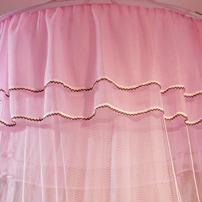 Breathable Round Canopy Lace Princess Net Bed Curtain Netting ()