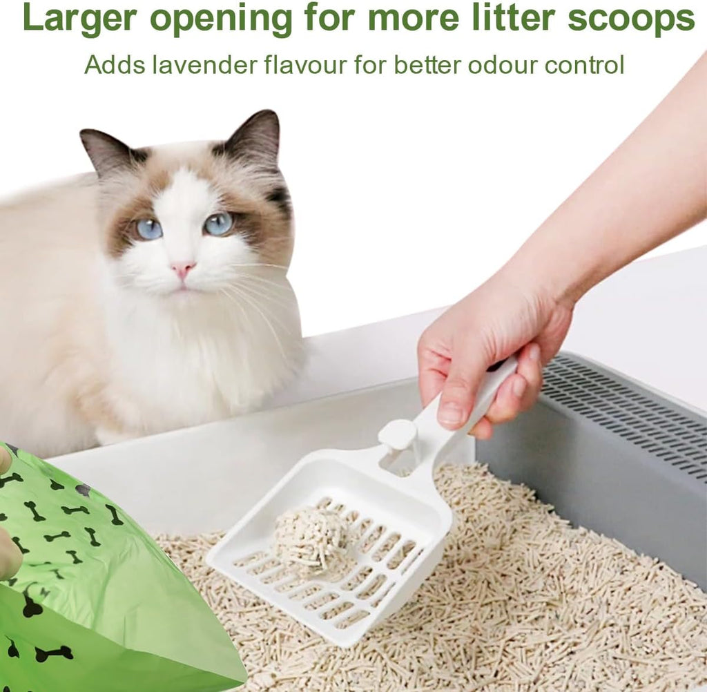 Green Dog Poo Bags Lavender scent -120 Large Biodegradable Poop Bags, Extra Thicken Strong Corn Starch Blended Compostable Leak Proof Poop Waste Bag for Dogs