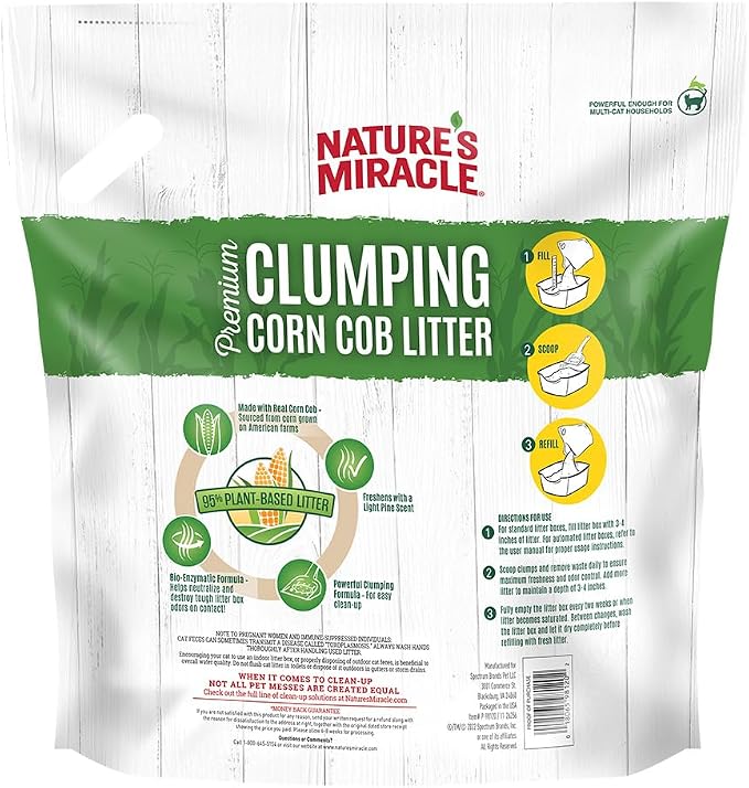Nature's Miracle Premium Clumping Corn Cob Litter, Tough Odor Bio-Enzymatic - Image 3