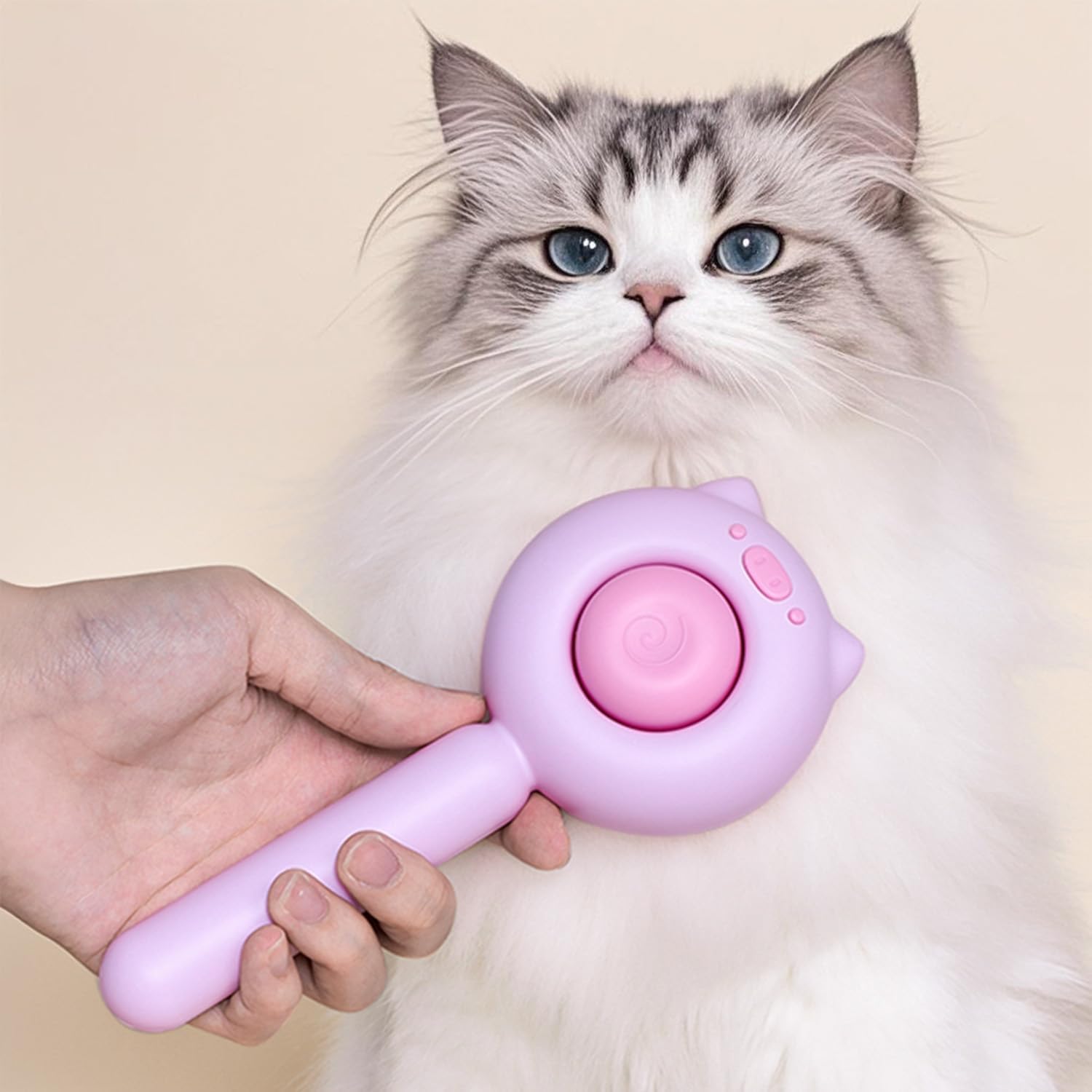 Cat Brush Dog brushes with Release Button for Shedding Grooming, fit for Long or Medium Haired Cats, Lightweight Skin Friendly Pet Brush Hair Removal Comb Brushes for Kitten