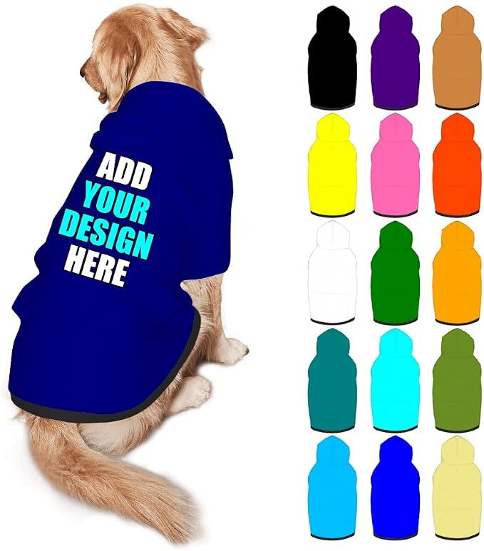 Customized Dog Hoodie with Name Logo Personalized Text Soft & Warm by Mynvzrk