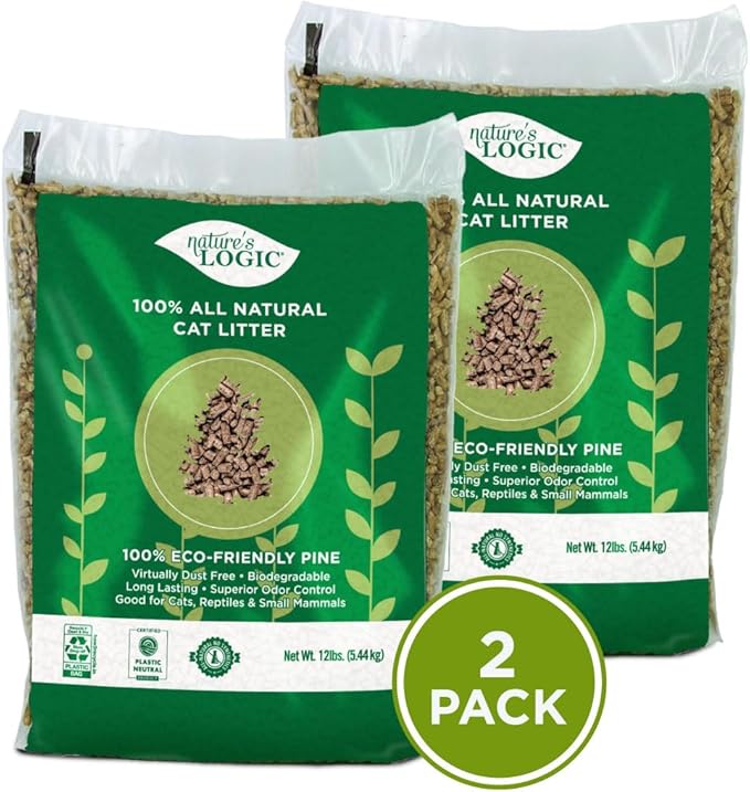 Nature's Logic 100% Natural Pine Pellet Cat Litter - Image 2