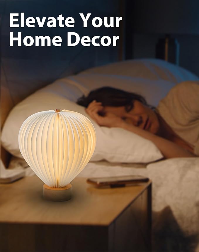 Hot Air Balloon Warm Night Light,Dimmable Touch Lamp for Bedroom,Portable Table Bedside Lamp,hot air balloon lantern decor,1200 mAh battery,Portable Camping Lamp for Outdoor,Bedroom,Party Decor