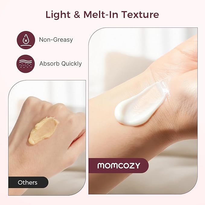 Momcozy ComfortNip™ Cooling Comfort & Touch Free Nipple Cream, Nipple Cream for Breastfeeding, Instant Relief, Plant-Based Formula, Newborn Essentials with Cooling Ceramic Applicator, 1.76oz