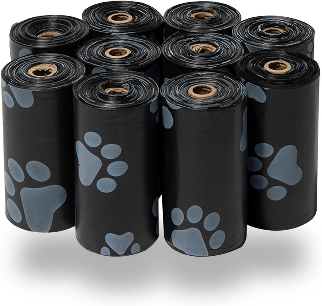 Best Pet Supplies Dog Poop Bags (4 x 150 Bags) for Waste Refuse Cleanup, Doggy Roll Replacements for Outdoor Puppy Walking and Travel, Leak Proof and Tear Resistant, Thick Plastic - Assorted Colors