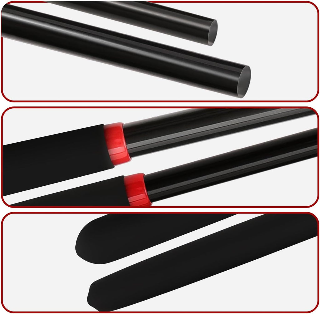 18-inch Horse Riding Crop 2-Piece Set, Black