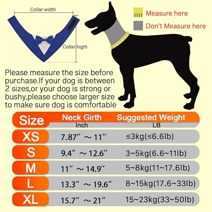 Formal Dog Tuxedo Adjustable Pet Collar - Image 2