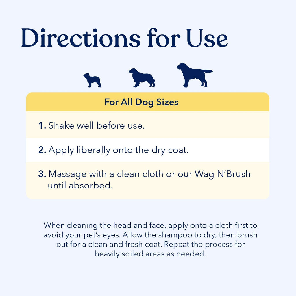 Honest Paws Dog Dry Shampoo - Waterless No Rinse Foaming Formula Reducing Itch Cleanse Hydrate Nourish Dry Skin and Smelly Coat Help Decrease Odor Shedding and Allergies - Oatmeal & Lavender - 8 fl oz