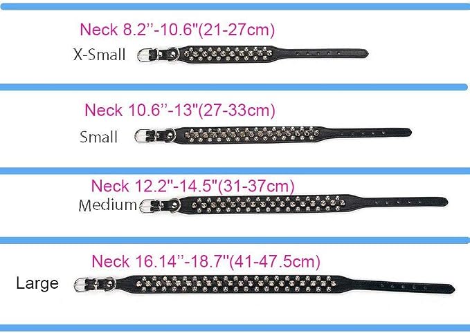 Spiked Dog Collar Soft Pu Leather Mushrooms Rivet Spike Studded Puppy - Image 6