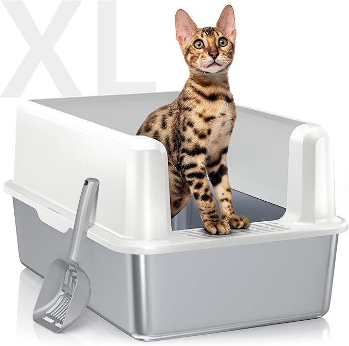 WoofiGo Stainless Steel Cat Litter Box by CatLitterBox