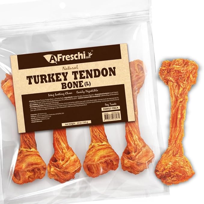 A Freschi srl Turkey Tendons for Dogs, Long-Lasting, Hypoallergenic Rawhide by AFreschisrl